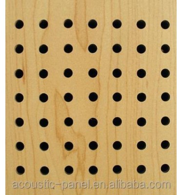 Wooden Perforated Acoustic Panels Sound Insulation Materials Interior Wood Paneling 4x8