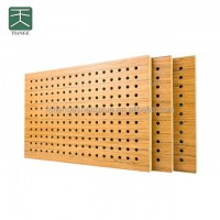 Tiange Factory Auditorium Sound Insulation Wooden Customized Perforated Acoustic Panel